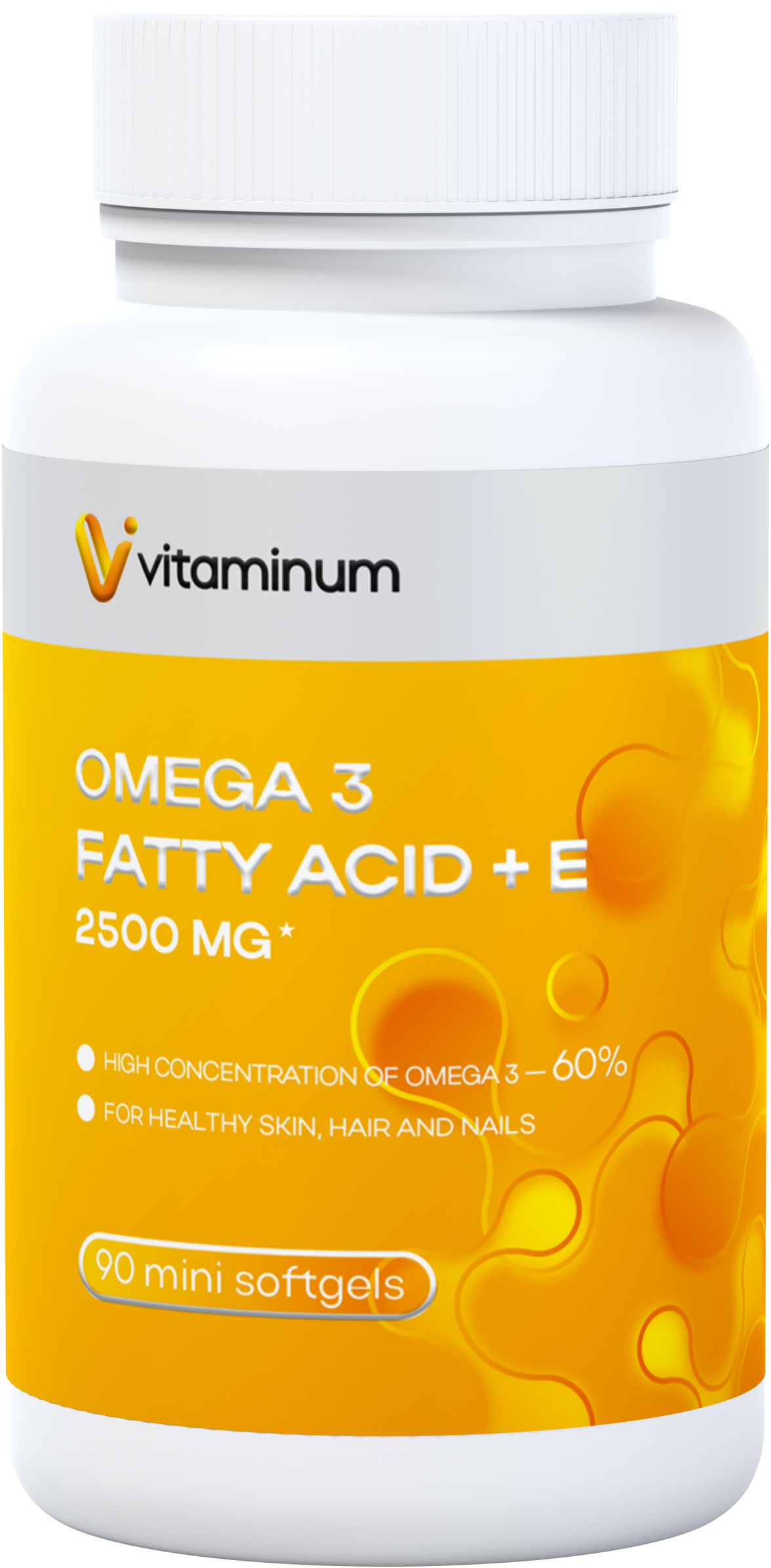  Vitaminum ОМЕГА 3 60% + витамин Е (2500 MG*) 90 капсул 700 мг   в Тынде