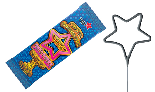  Бенгальские свечи фигурные 2 шт "Звездочка"  в Тынде